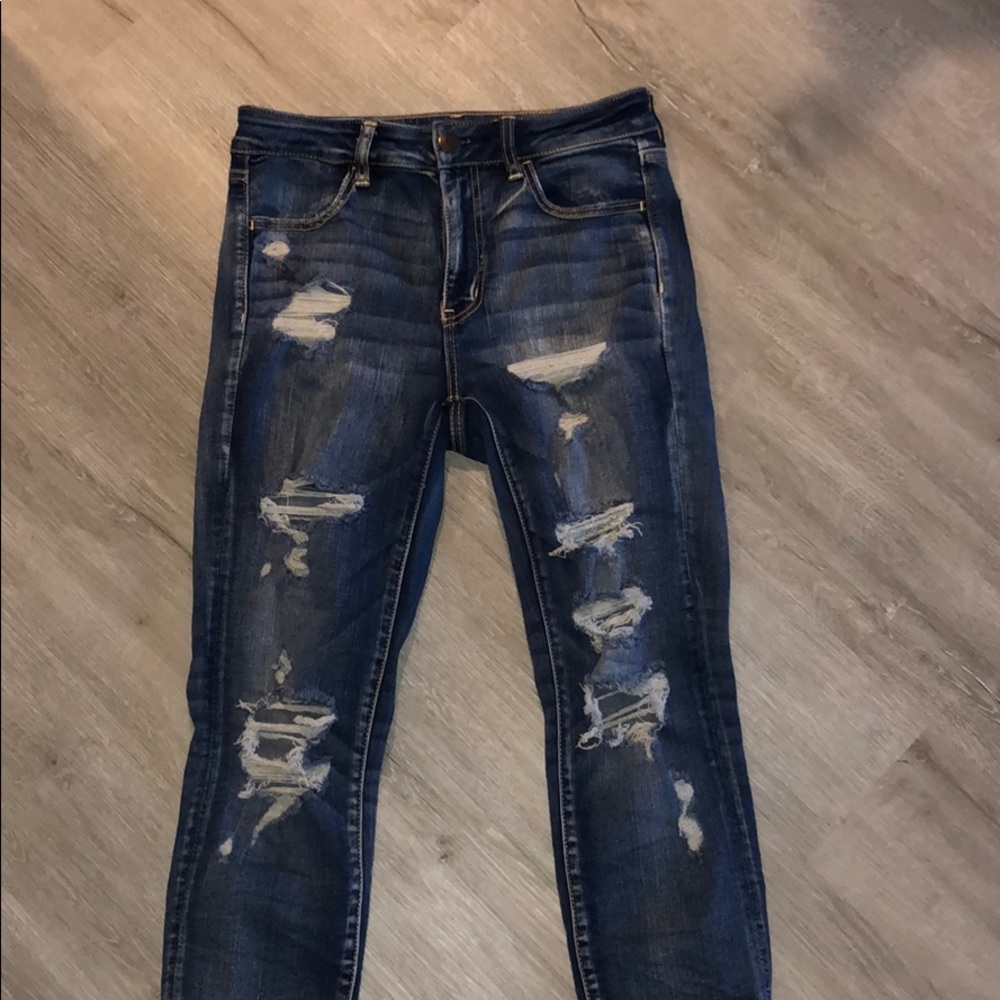 American Eagle High Rise Jegging Crop Jeans Size 8